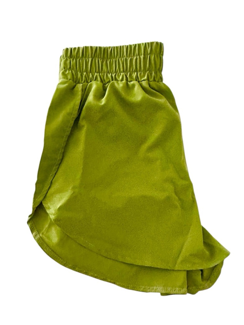 NWOT Green Elastic High Waist athletic shorts size women’s extra large XL